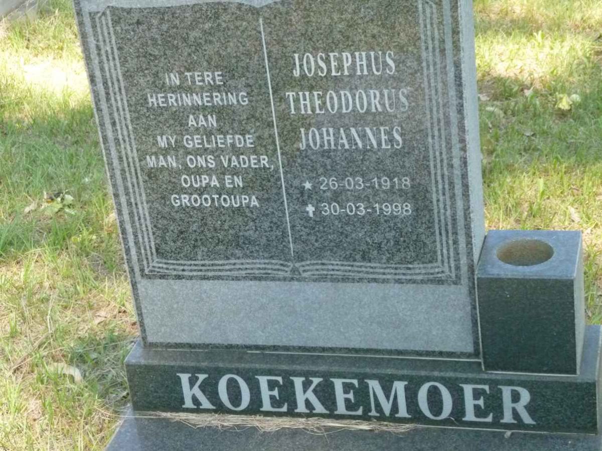 KOEKEMOER Josephus Theodorus Johannes 1918-1998