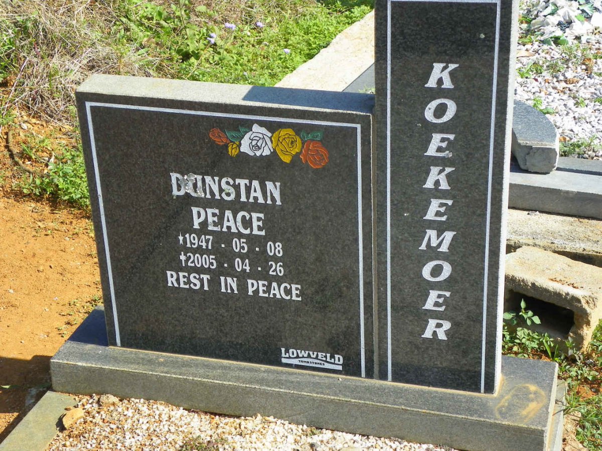 KOEKEMOER Dunstan Peace 1947-2005