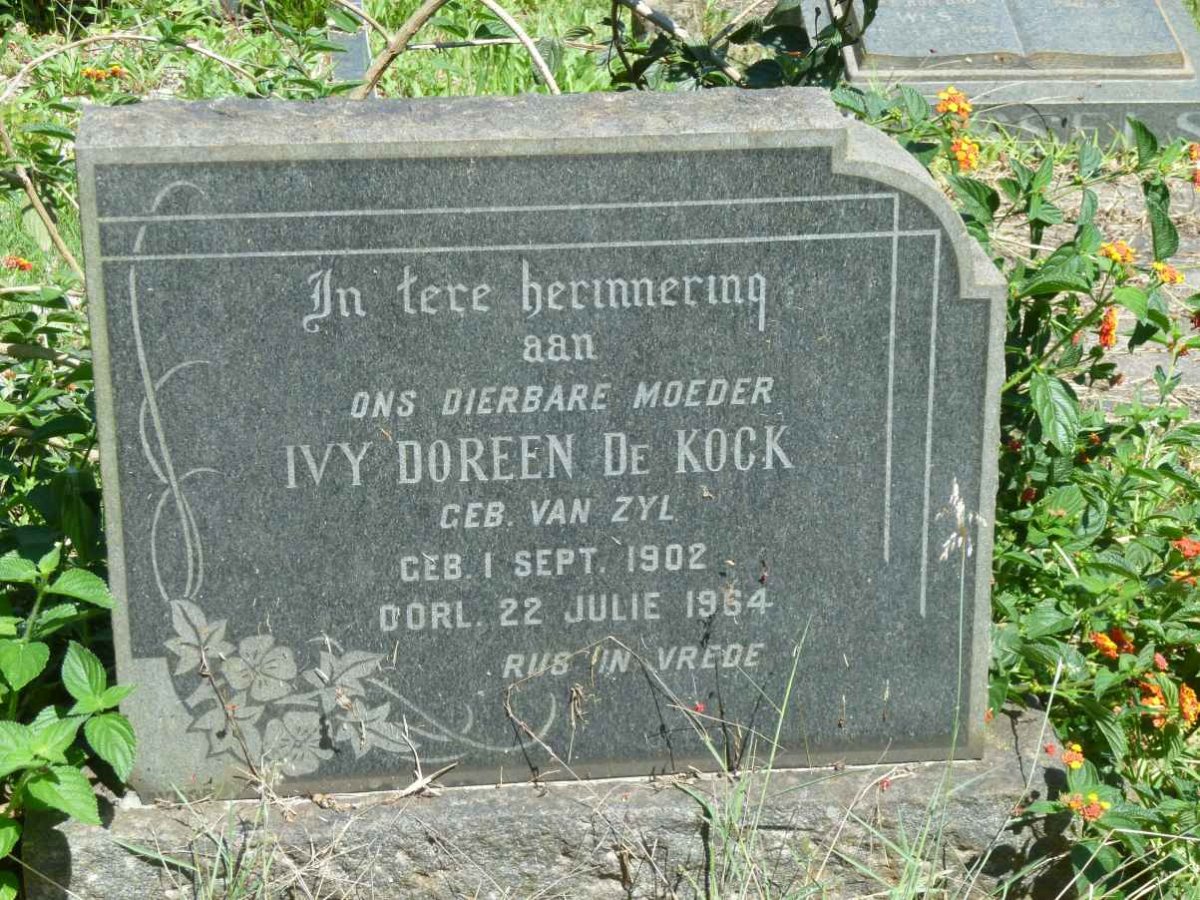 KOCK Ivy Doreen, de nee VAN ZYL 1902-1964