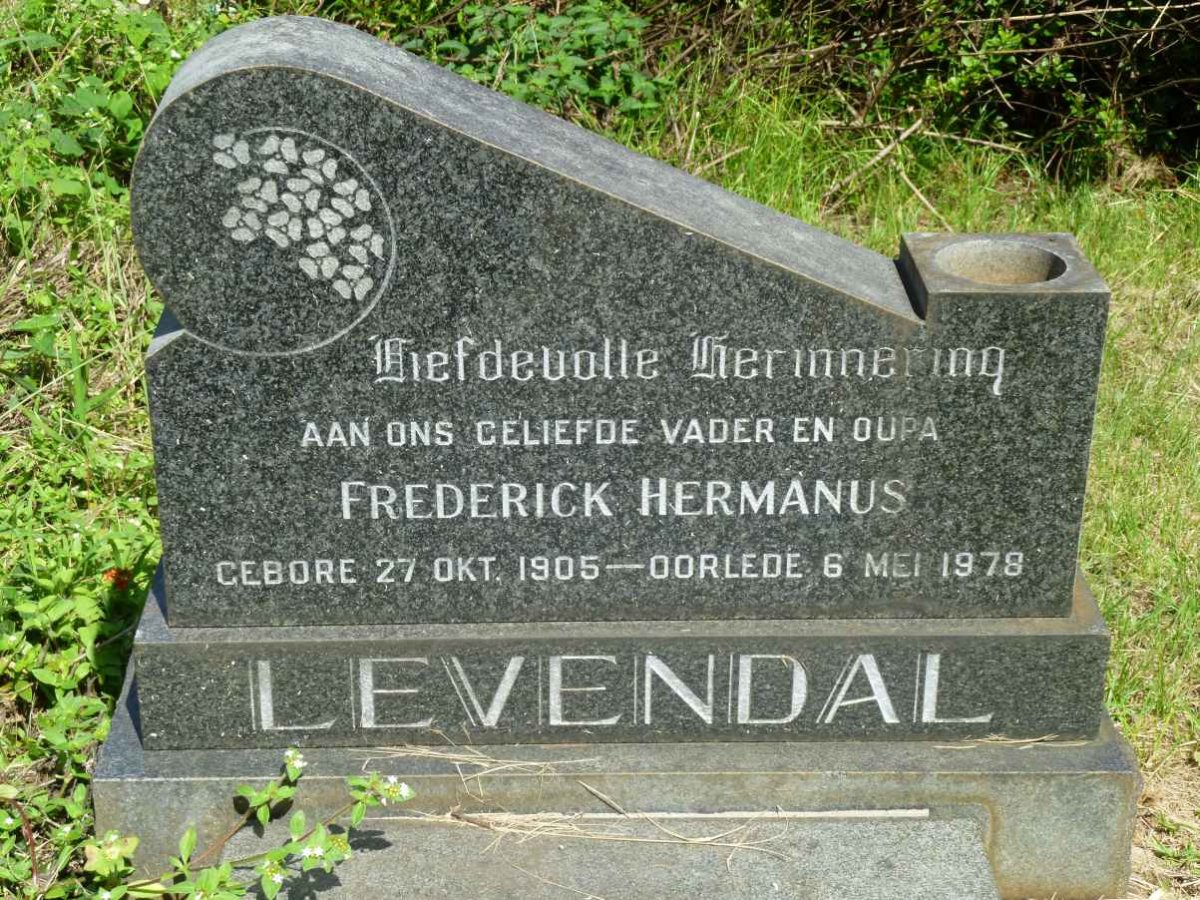 LEVENDAL Frederick Hermanus 1905-1978