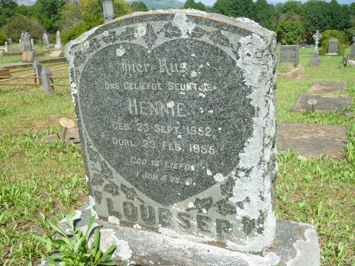 LOUBSER Hennie 1952-1955
