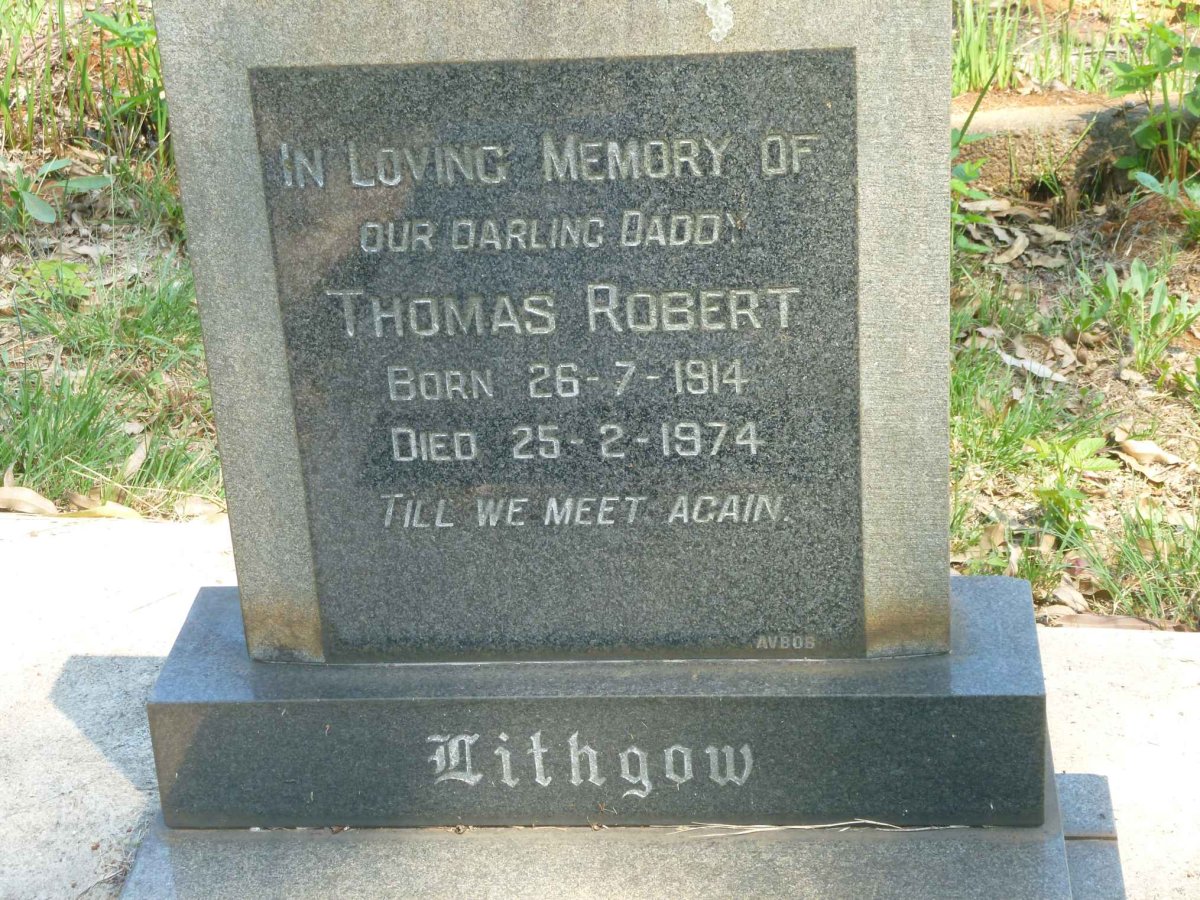 LITHGOW Thomas Robert 1914-1974
