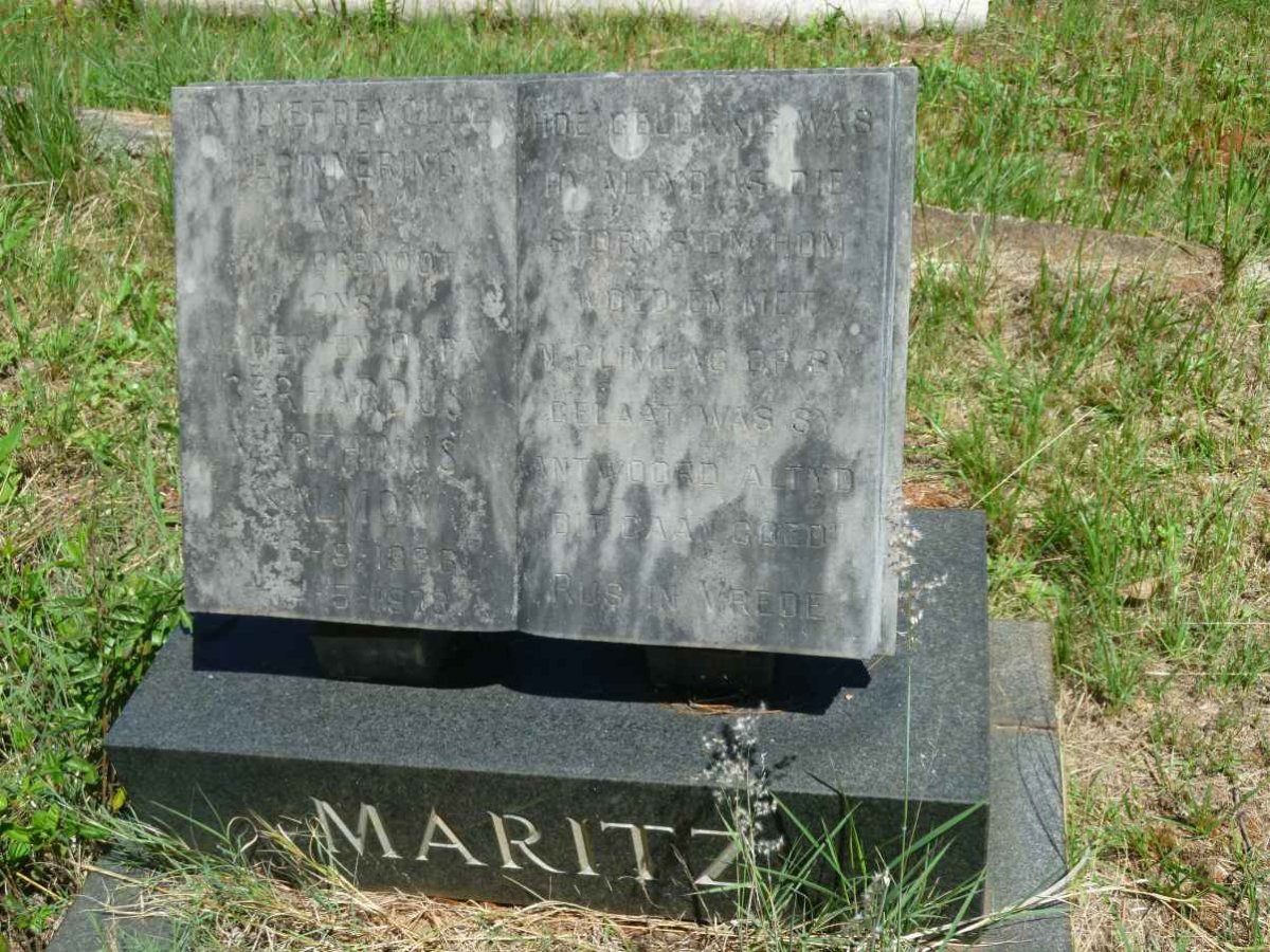 MARITZ Gerhardus Marthinus Salmon 1896-1978