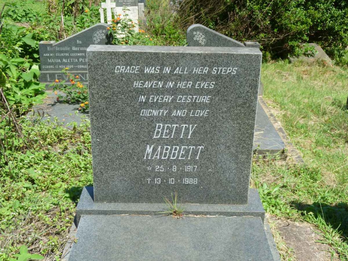 MABBETT Betty 1917-1988