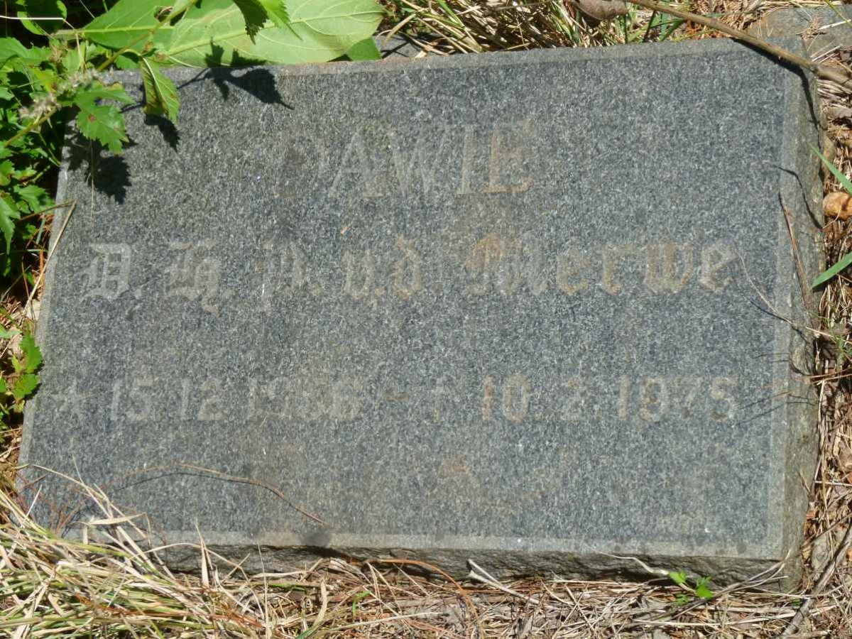 MERWE Dawie D J.?., v.d.  19?6-1975