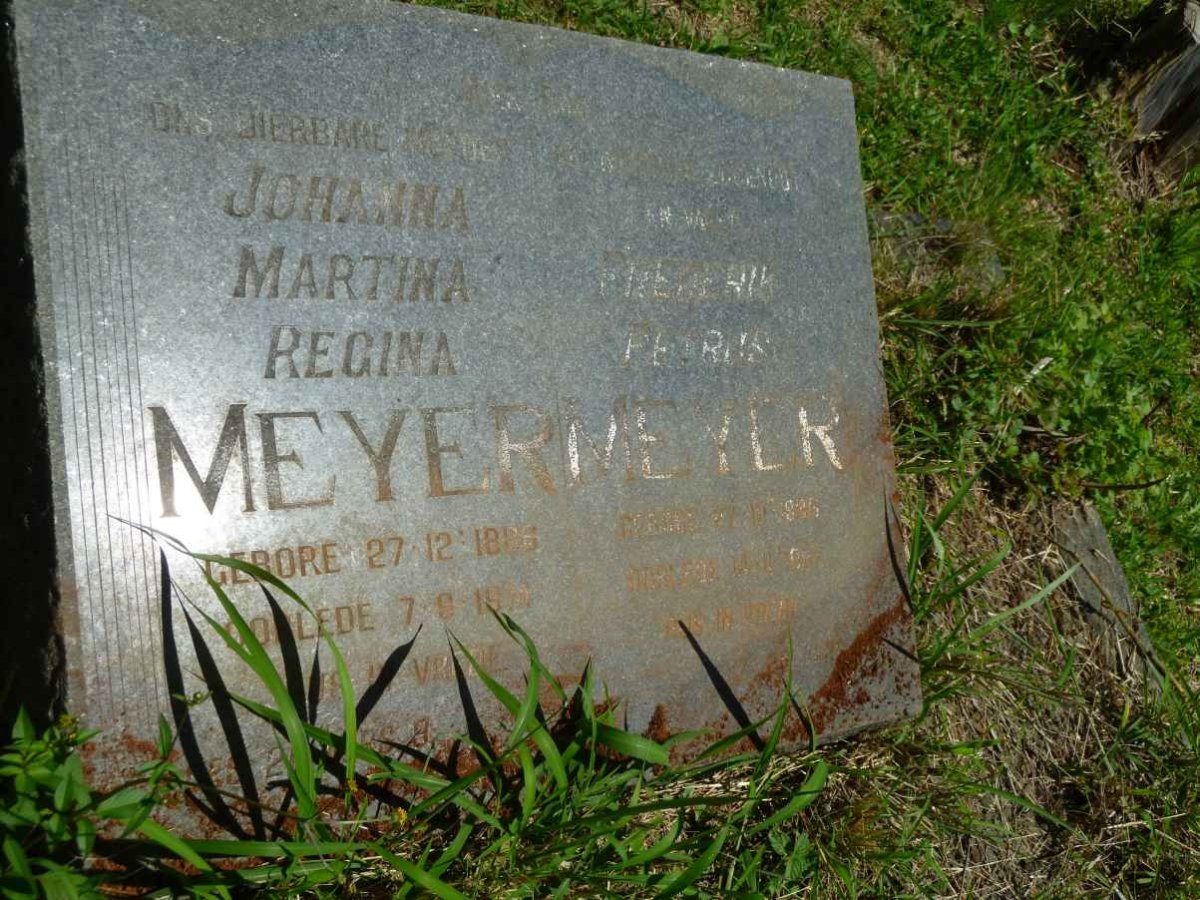MEYER Frederik Petrus 1886-1967 &amp; Johanna Martina Regina 1896-1974