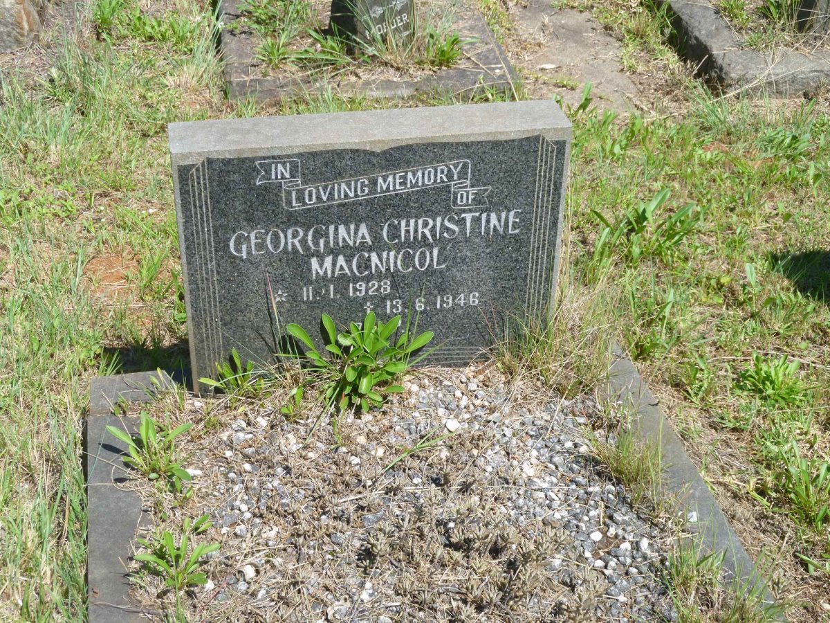 MACNICOL Georgina Christine 1928-1946