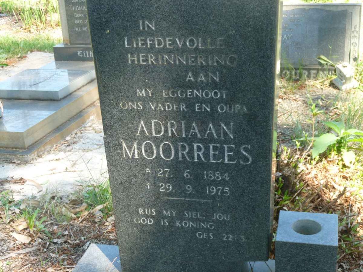 MOORREES Adriaan 1884-1975