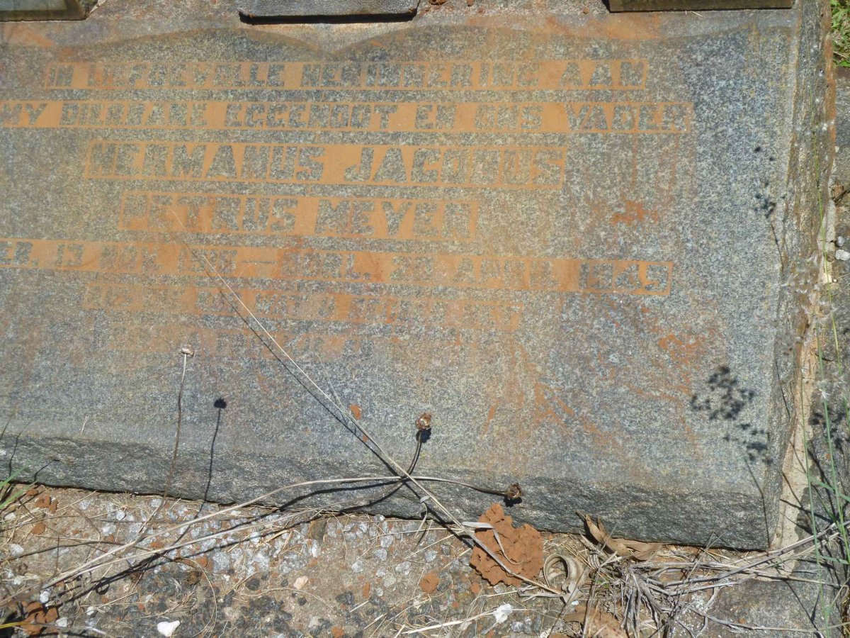 MEYER Hermanus Jacobus Petrus 191?-1949
