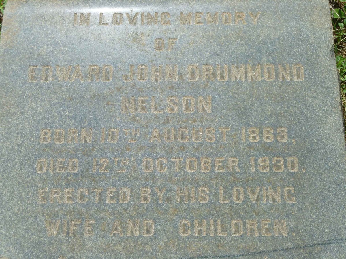 NELSON Edward John Drummond 1863-1930