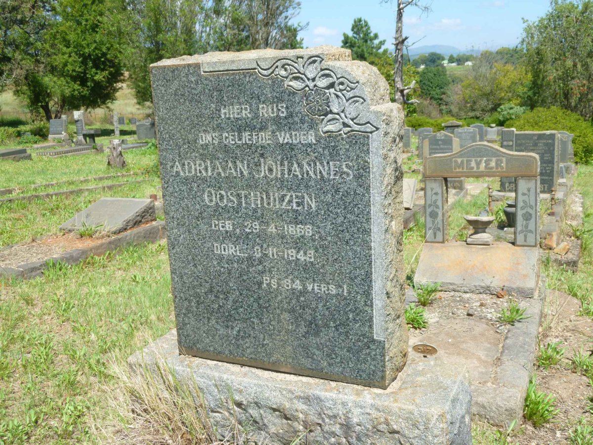 OOSTHUIZEN Adriaan Johannes 1868-1948