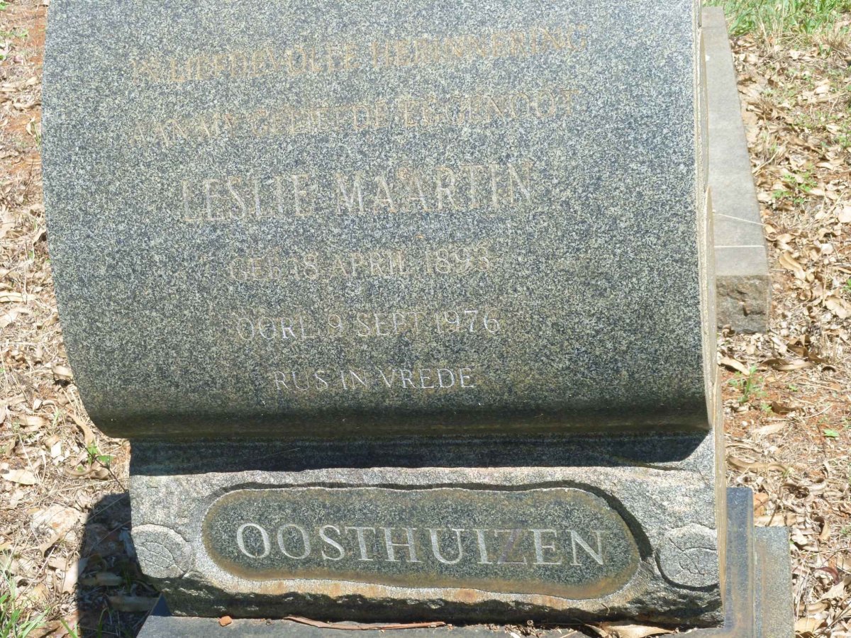 OOSTHUIZEN Leslie Maartin 1983-1976