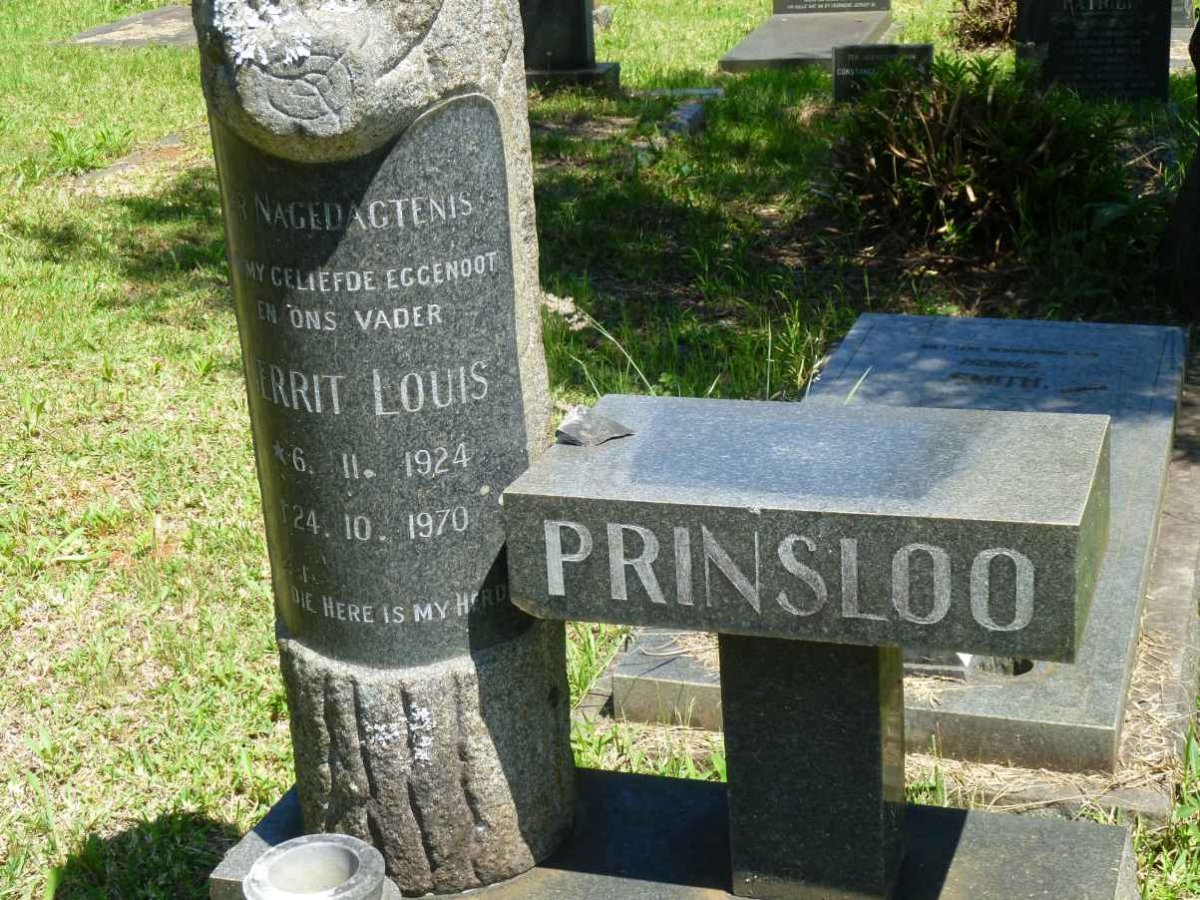 PRINSLOO Gerrit Louis 1924-1970
