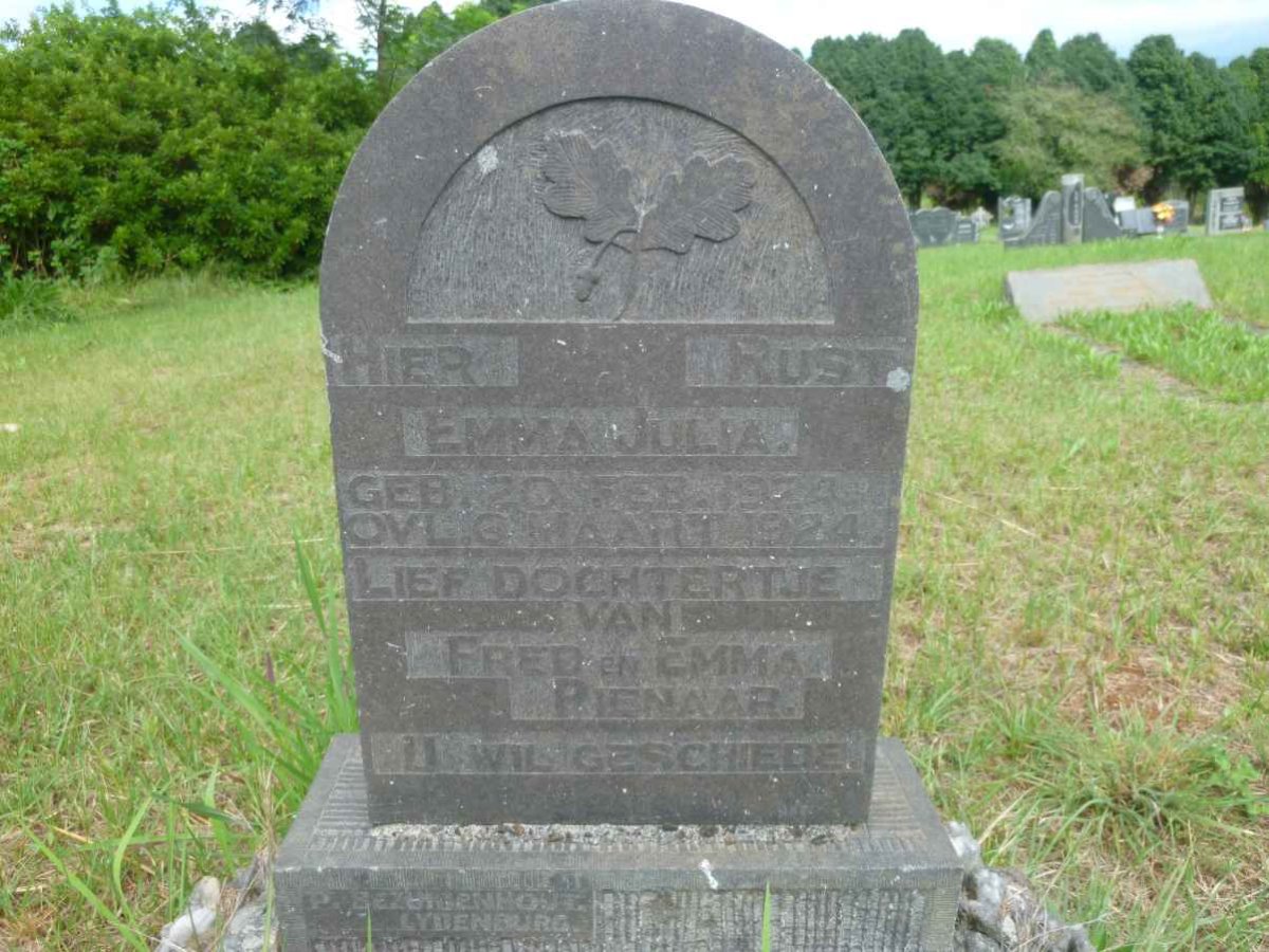 PIENAAR Emma Julia 1924-1924