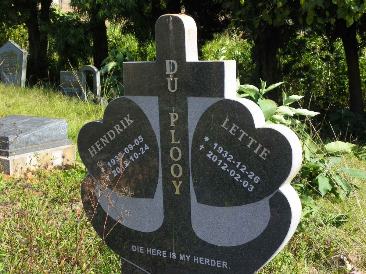 PLOOY Hendrik, du 193?-2012 &amp; Lettie 1932-2012