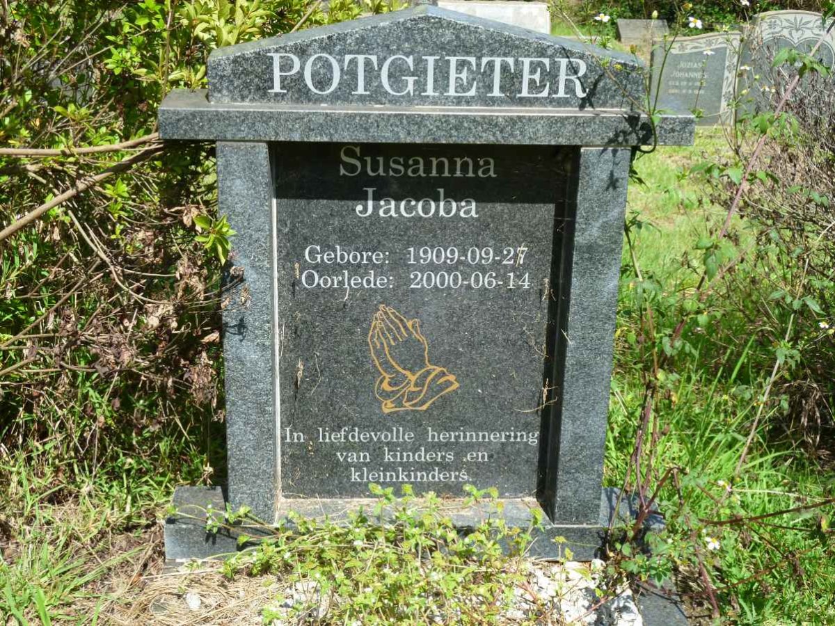 POTGIETER Susanna Jacoba 1909-2000