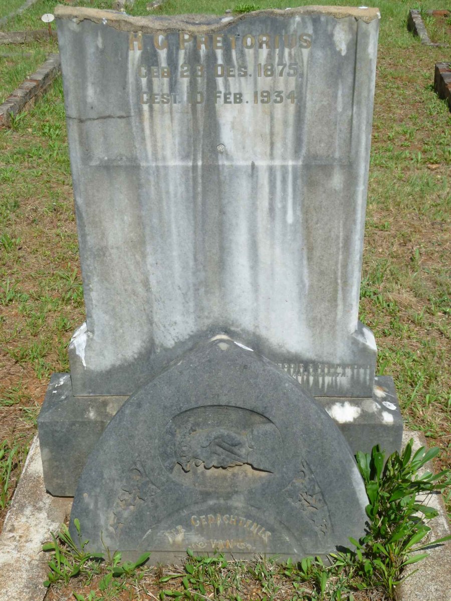 PRETORIUS H.G. 1875-1934