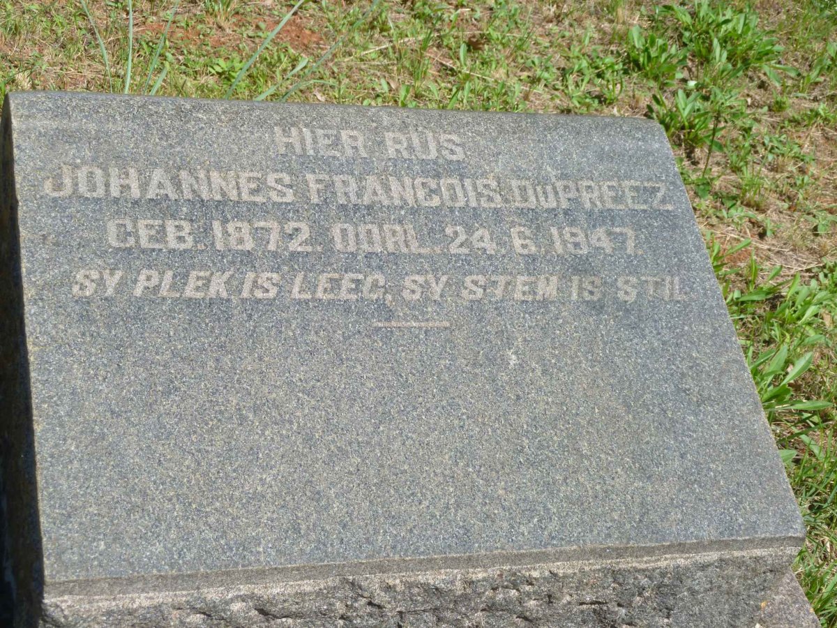 PREEZ Johannes Francois, du -1947