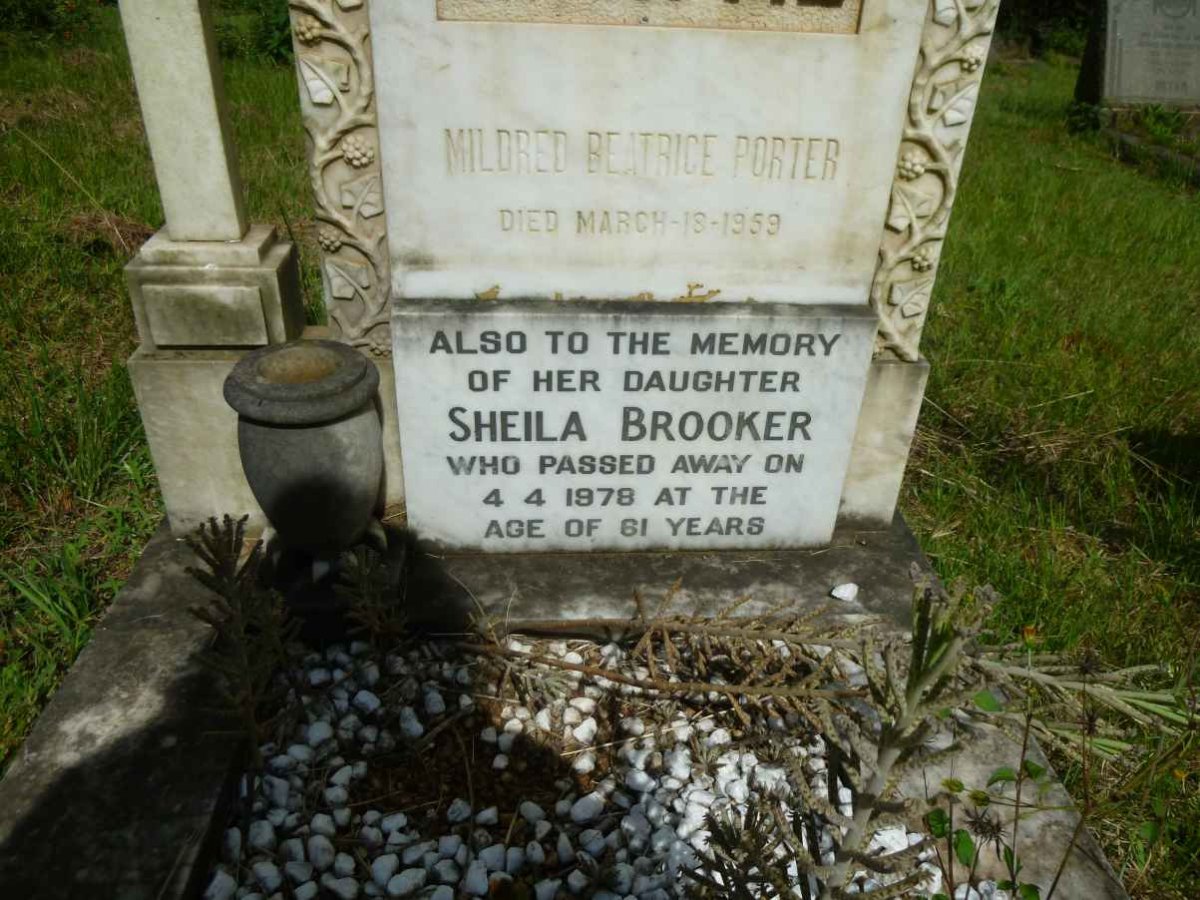 PORTER Mildred Beatrice -1959 :: BROOKER Sheila -1878