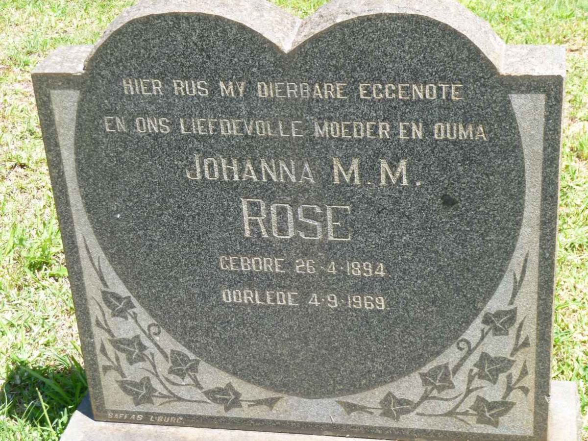 ROSE Johanna M.M. 1894-1969