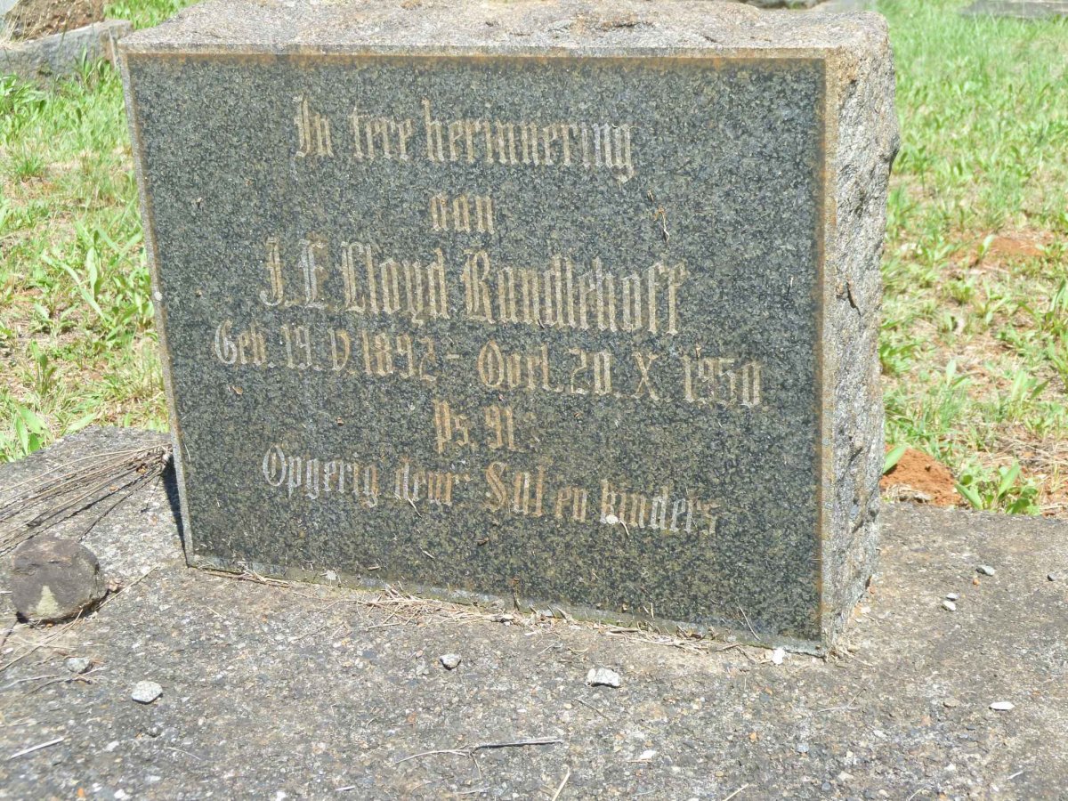 RANDLEHOFF J.E. Lloyd 1892-1950
