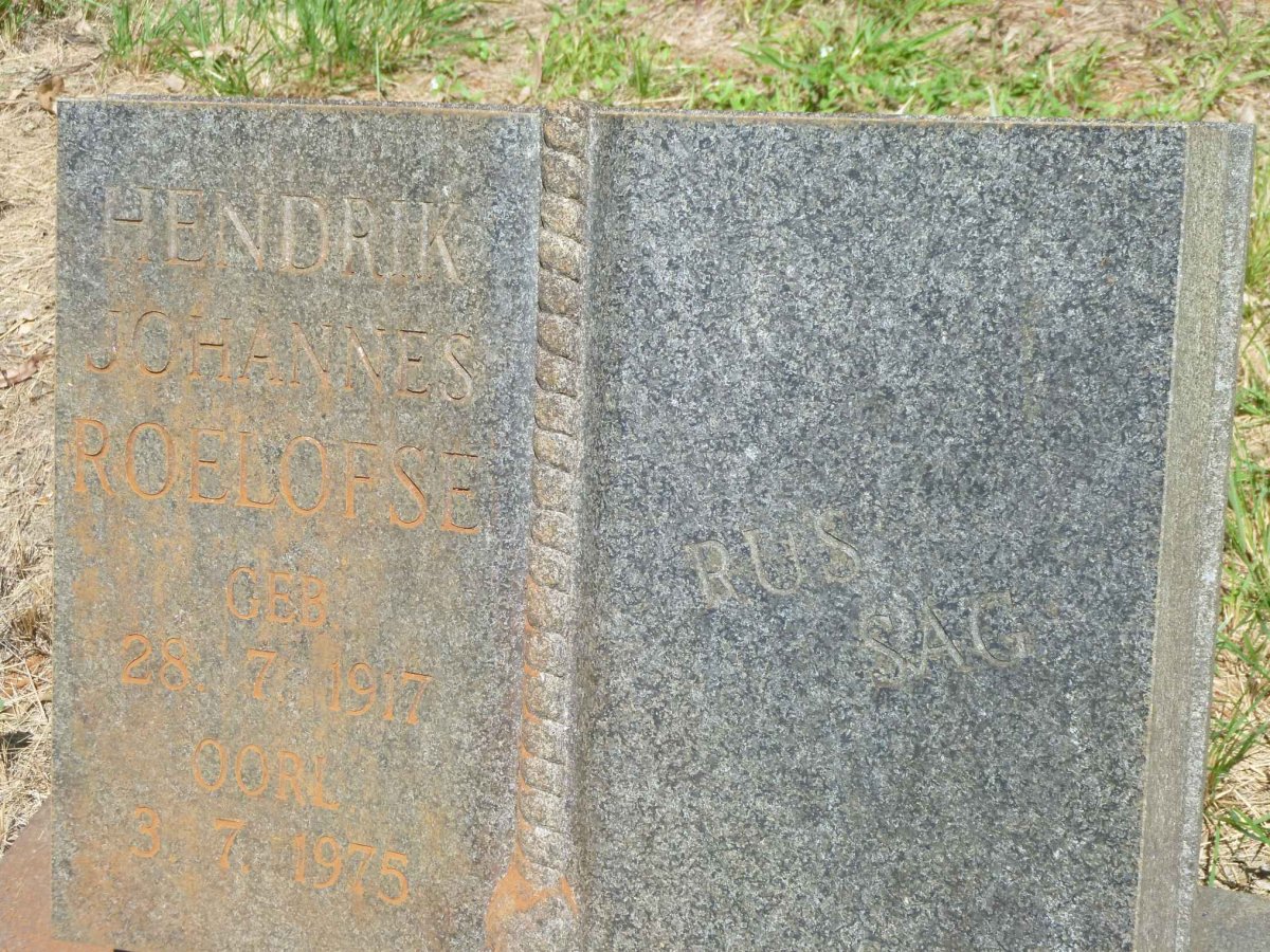 ROELOFSE Hendrik Johannes 1917-1975