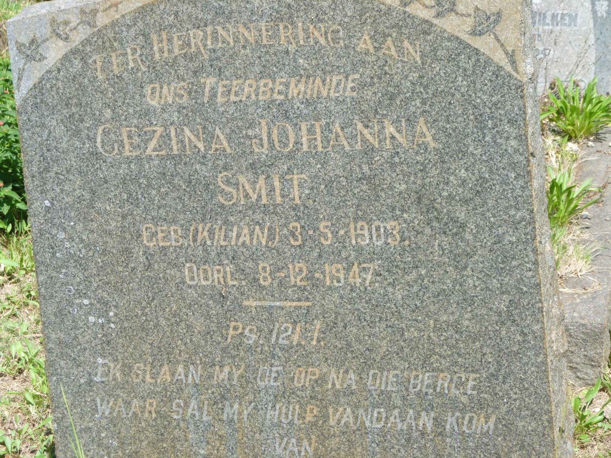 SMIT Gezina Johanna nee KILIAN 1903-1947