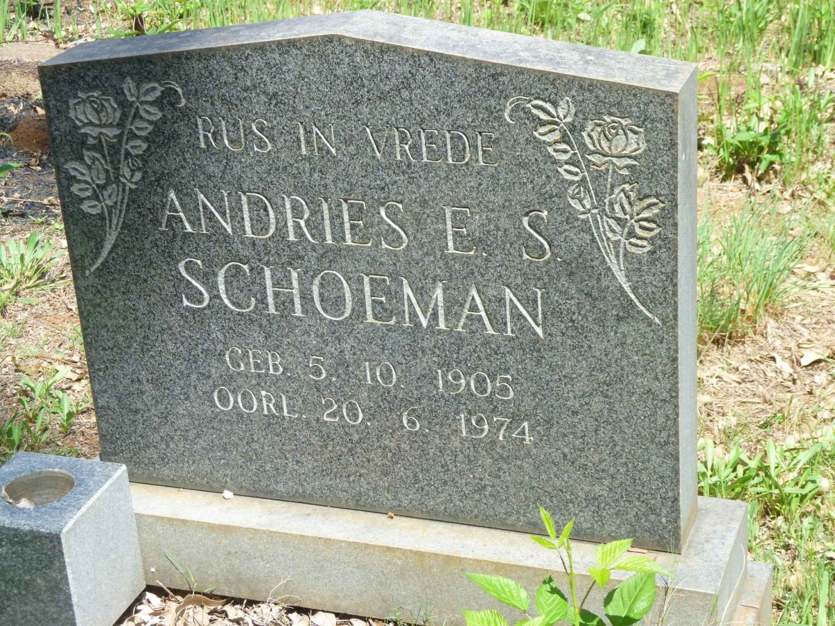 SCHOEMAN Andries E.S. 1905-1974
