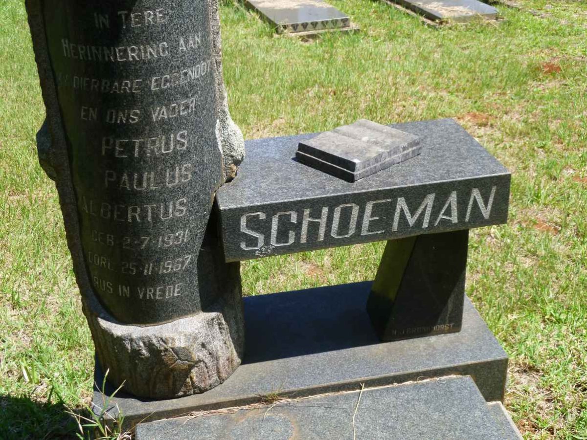SCHOEMAN Petrus Paulus Albertus 1931-1967