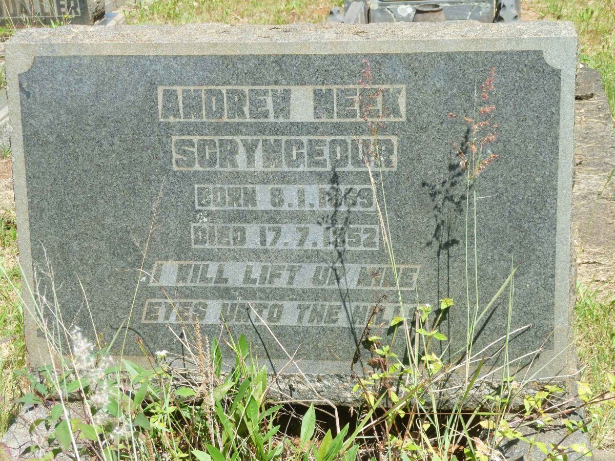 SCRYMGEOUR Andrew Meek 1869-1952