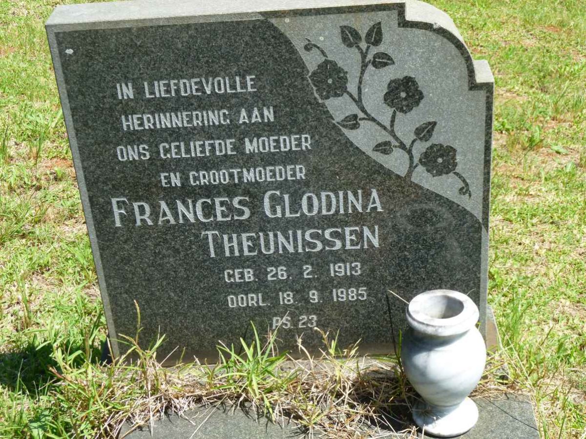 THEUNISSEN Frances Glodina 1913-1985