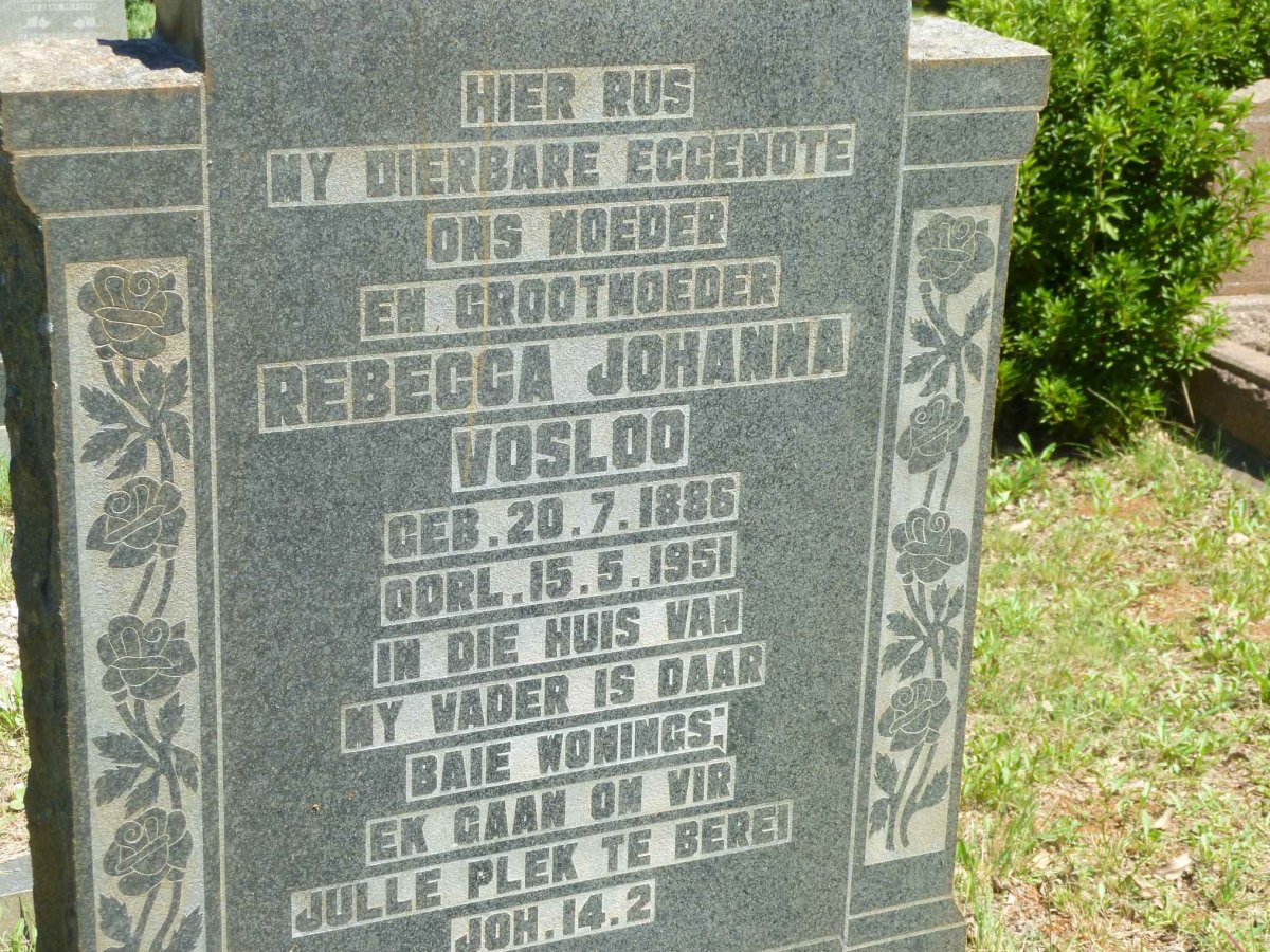 VOSLOO Rebecca Johanna 1886-1951