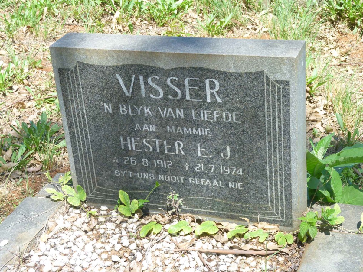 VISSER Hester E.J. 1912-1974