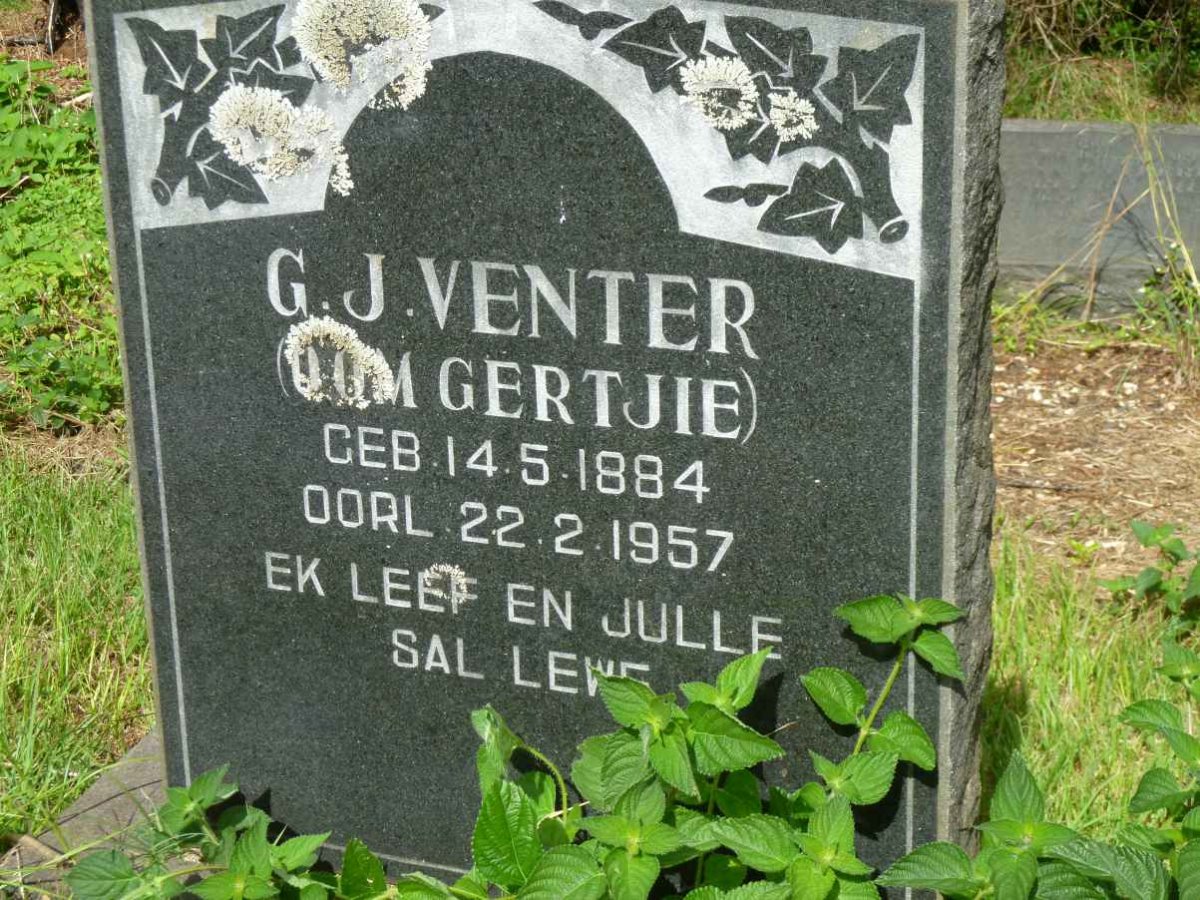 VENTER G.J. 1884-1957