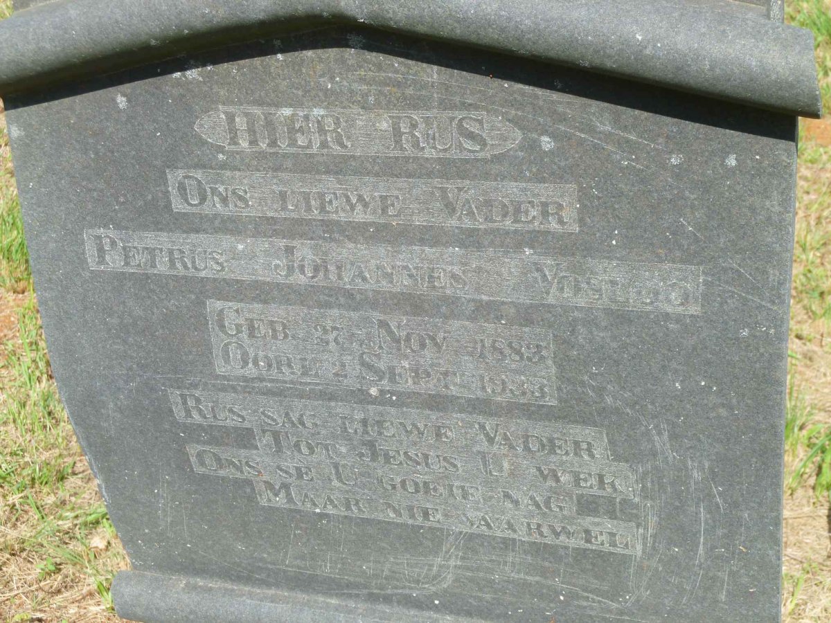 VOSLOO Petrus Johannes 1883-1933