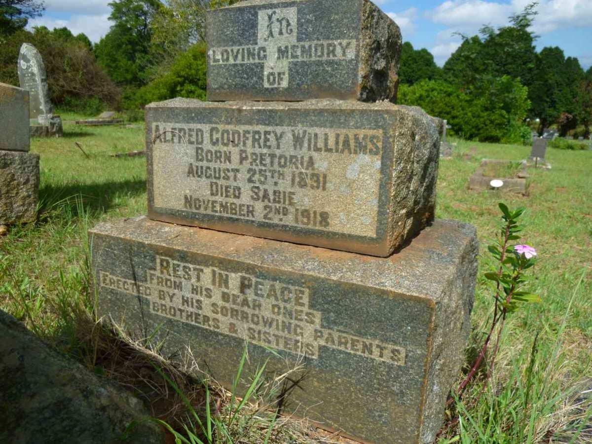 WILLIAMS Alfred Godfrey 1891-1918