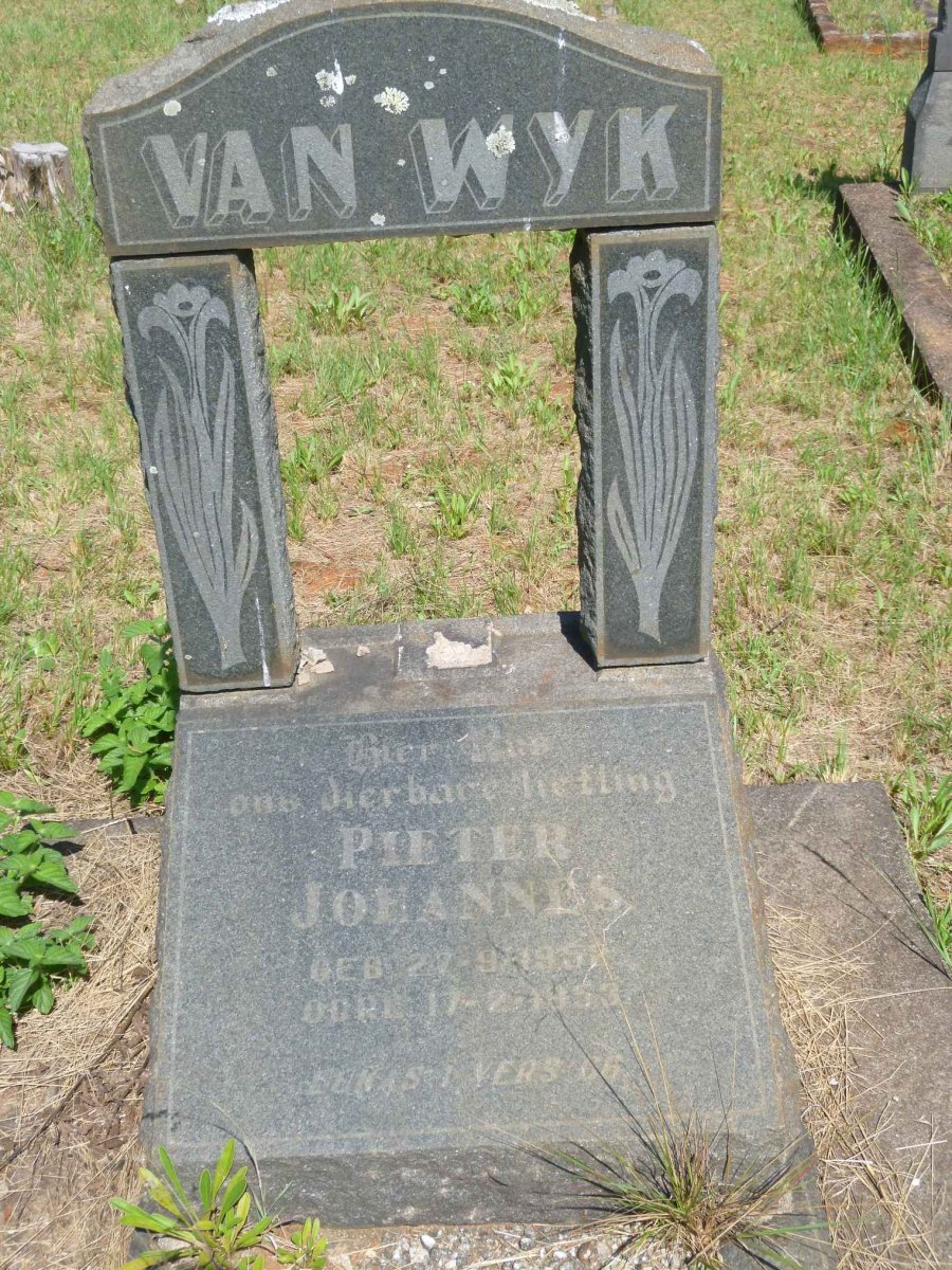 WYK Pieter Johannes, van 195?-1953