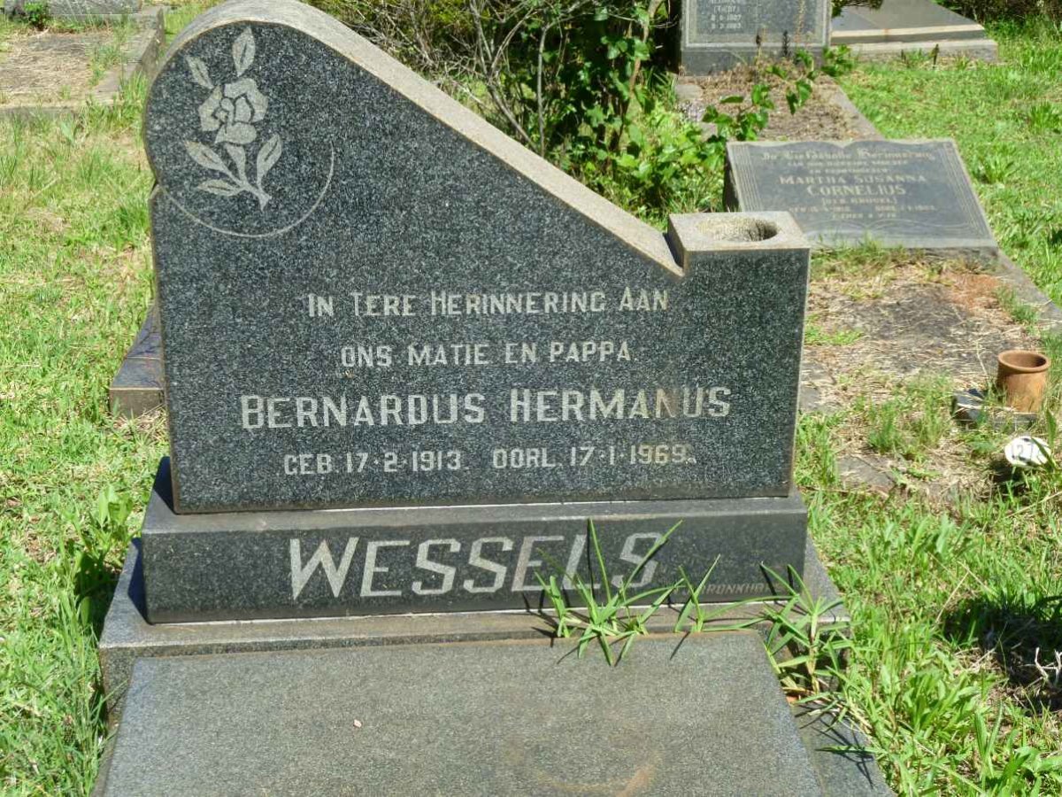 WESSELS Bernardus Hermanus 1913-1969
