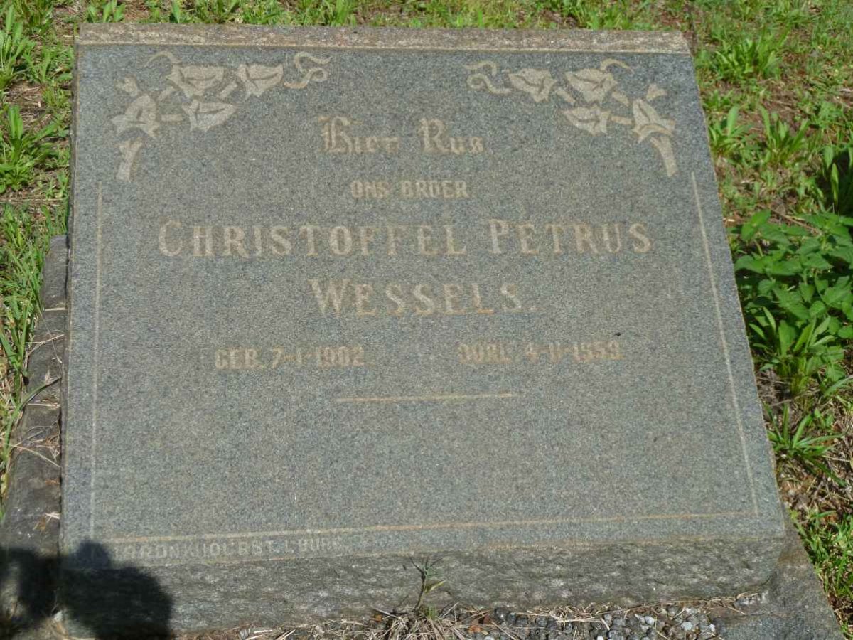 WESSELS Christoffel Petrus 1902-1959