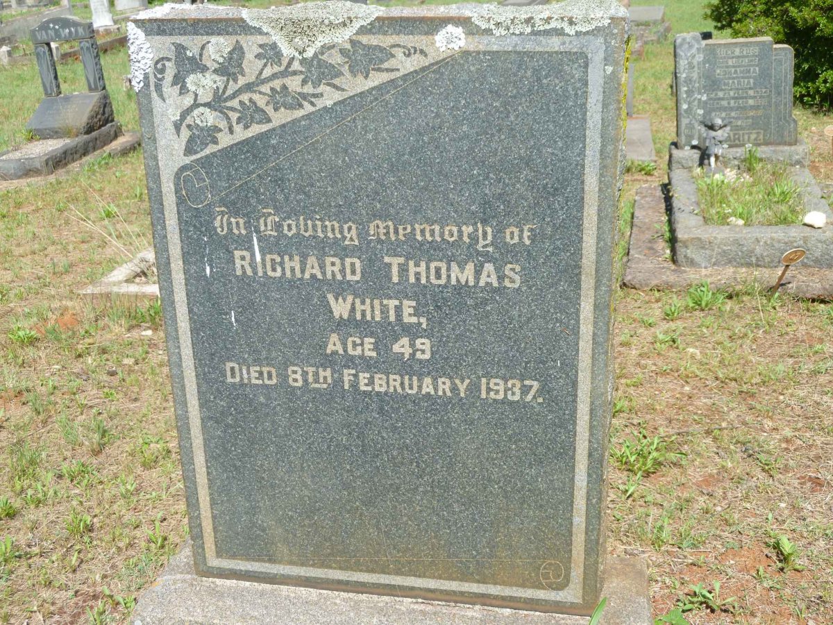 WHITE Richard Thomas -1937