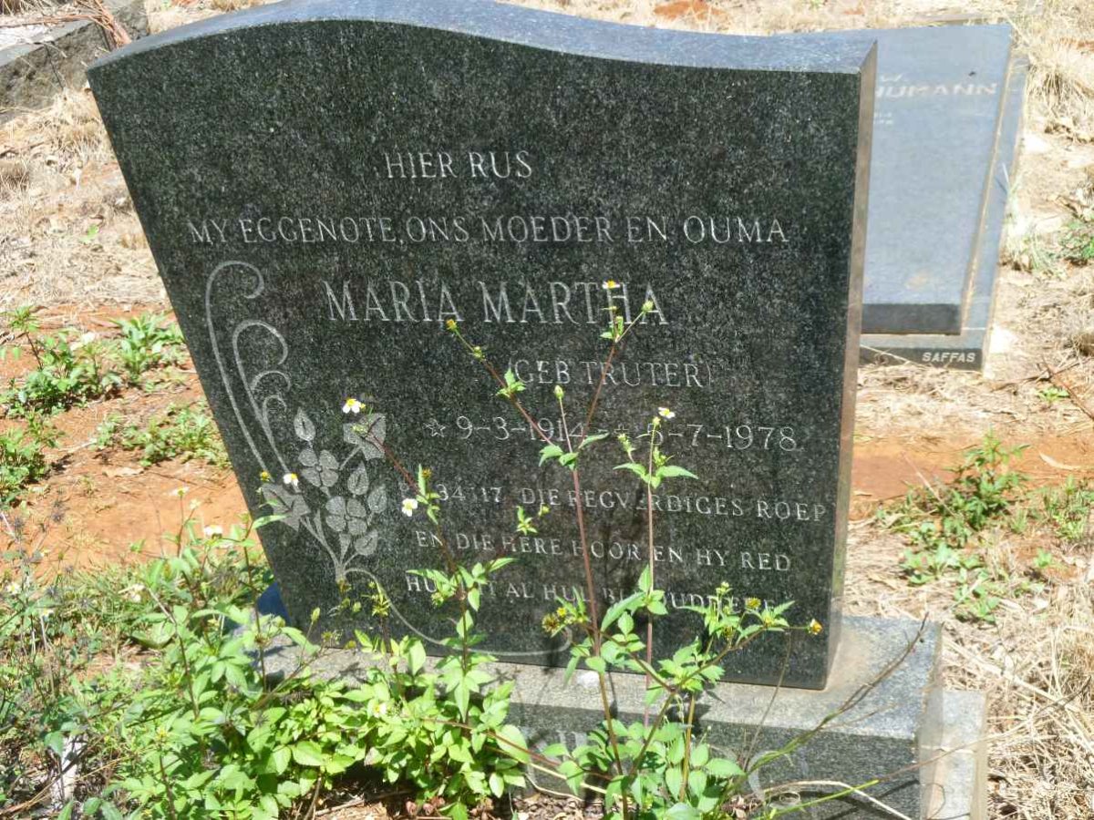 ? Maria Martha nee TRUTER 1914-1978