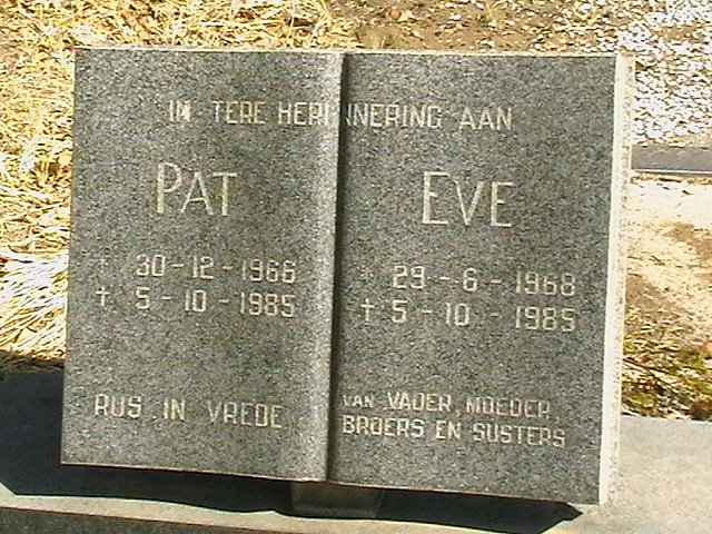 ? Pat 1966-1985 &amp; Eve 1968-1985