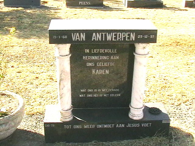 ANTWERPEN Karen, van 1968-1997