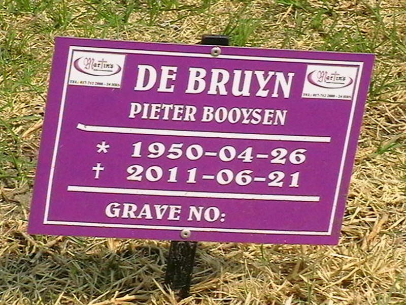 BRUYN Pieter Booysen, de 1950-2011