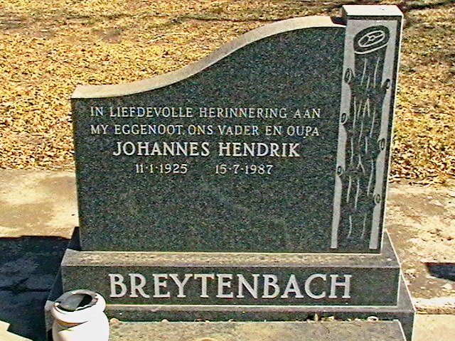 BREYTENBACH Johannes Hendrik 1925-1987