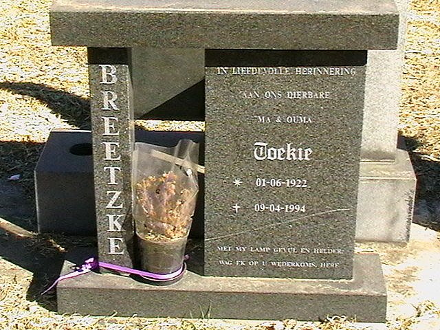 BREETSZKE Toekie 1922-1994