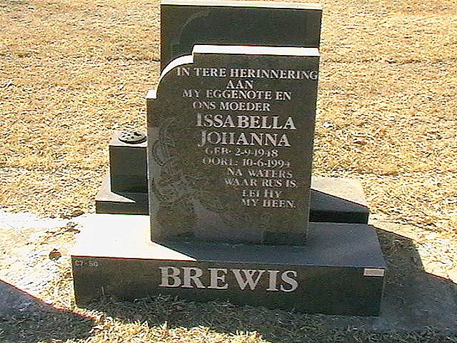 BREWIS Issabella Johanna 1948-1994
