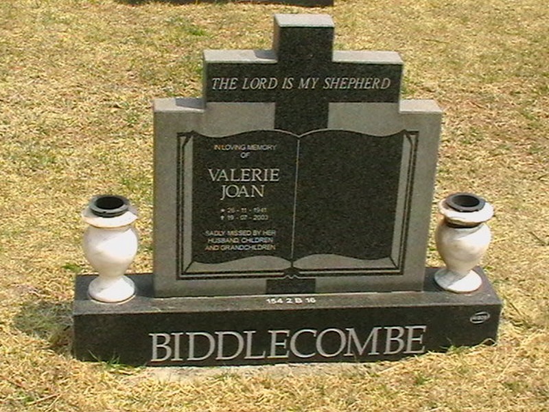 BIDDLECOMBE Valerie Joan 1941-2003