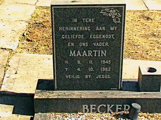 BECKER Maartin 1945-1982
