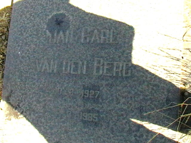 BERG Jan Carl, van den 1927-1985